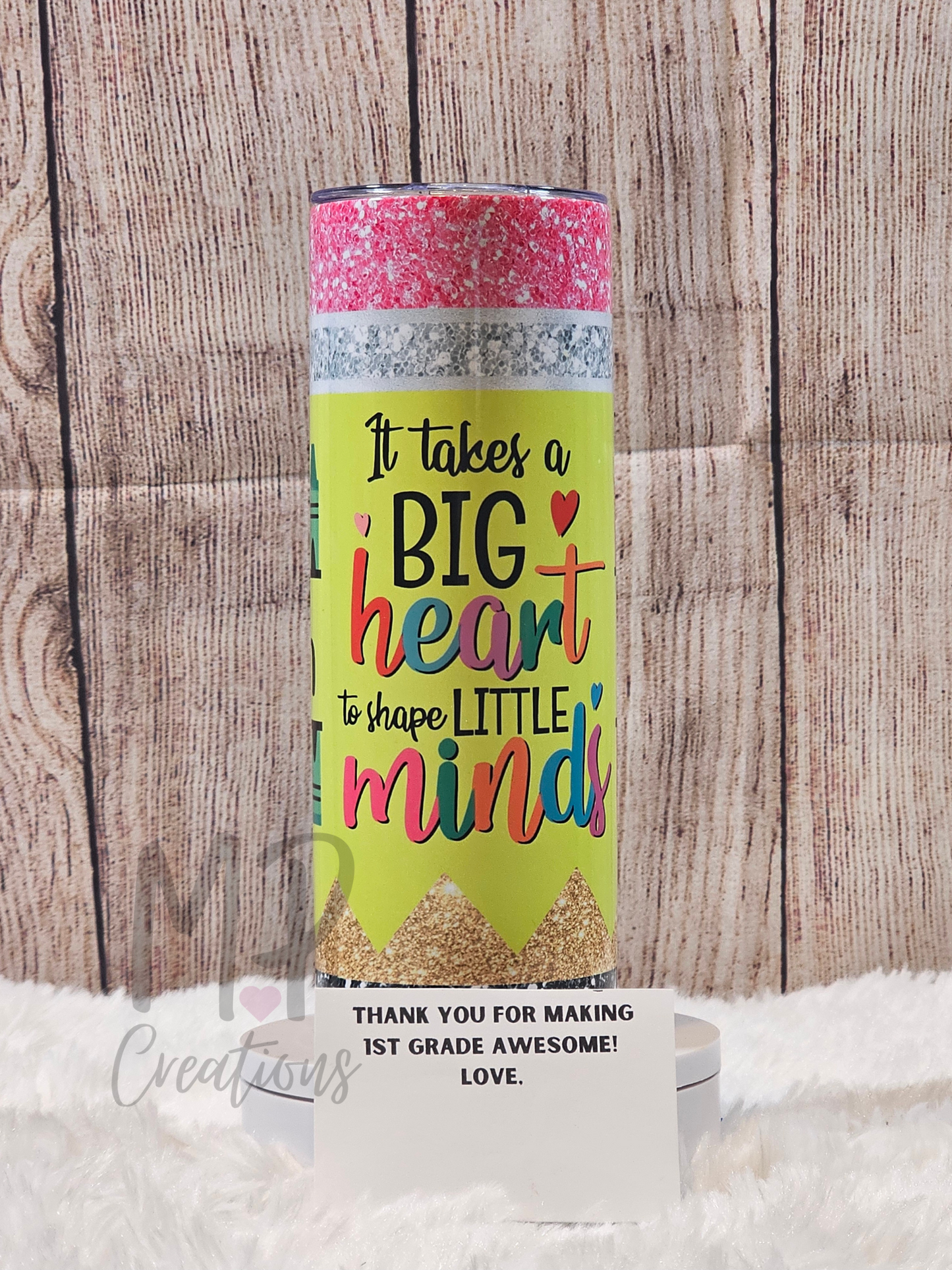 Personalized Teacher Pencil - It Takes A Big Heart To Shape Little Minds