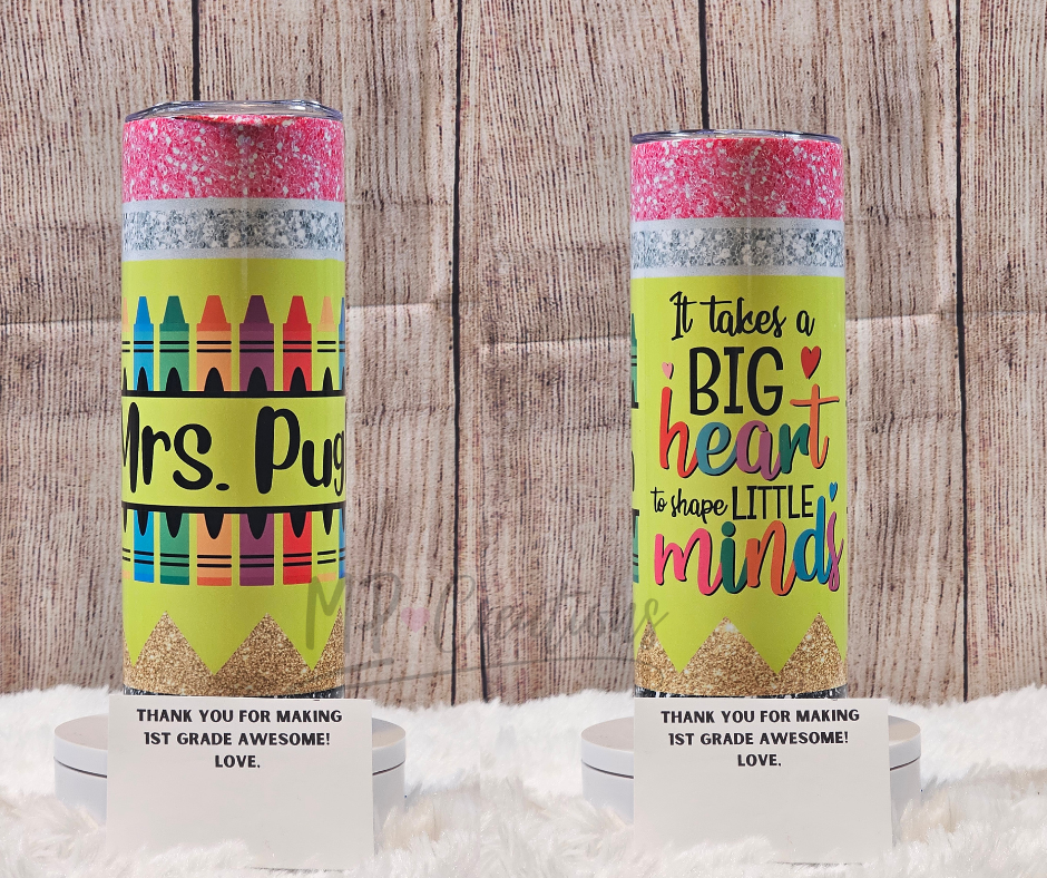 Personalized Teacher Pencil - It Takes A Big Heart To Shape Little Minds