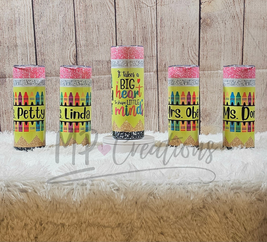 Personalized Teacher Pencil - It Takes A Big Heart To Shape Little Minds